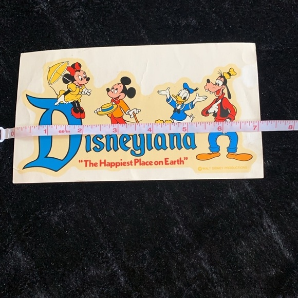 Vintage Disneyland Decal Transfer Souvenir The Happiest Place On Earth - Picture 6 of 7